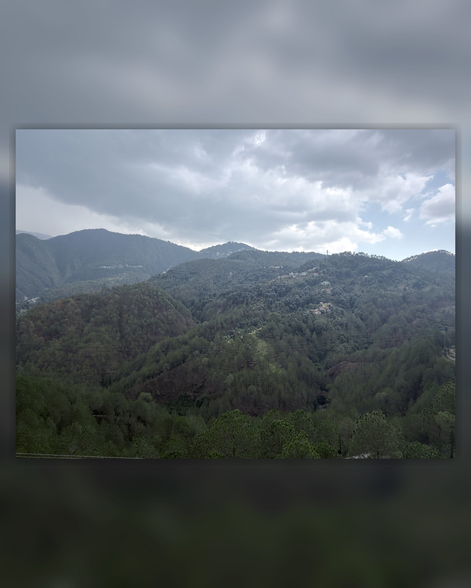 Himalayan valley view from Hotel Pineora